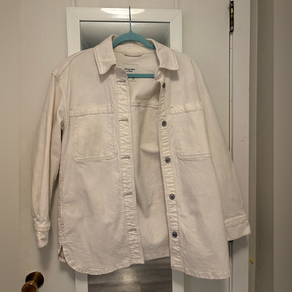 Abercrombie & Fitch Off-White Utility Jacket